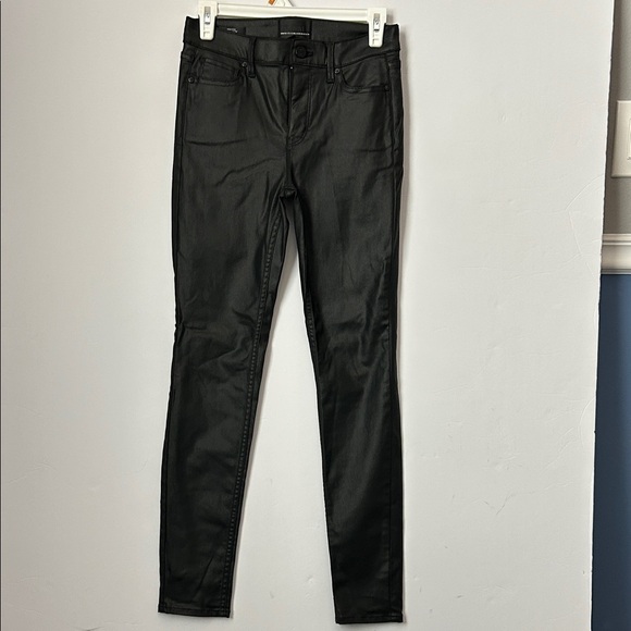 White House Black Market Denim - White House Black Market High-Rise Skinny Coated Black Jeans Size 0 NWOT